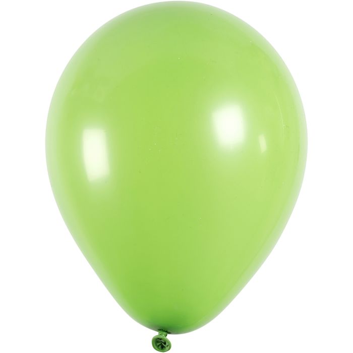 Ilmapallot, halk. 23 cm, pyöreät, vihreä, 10 kpl/ 1 pkt
