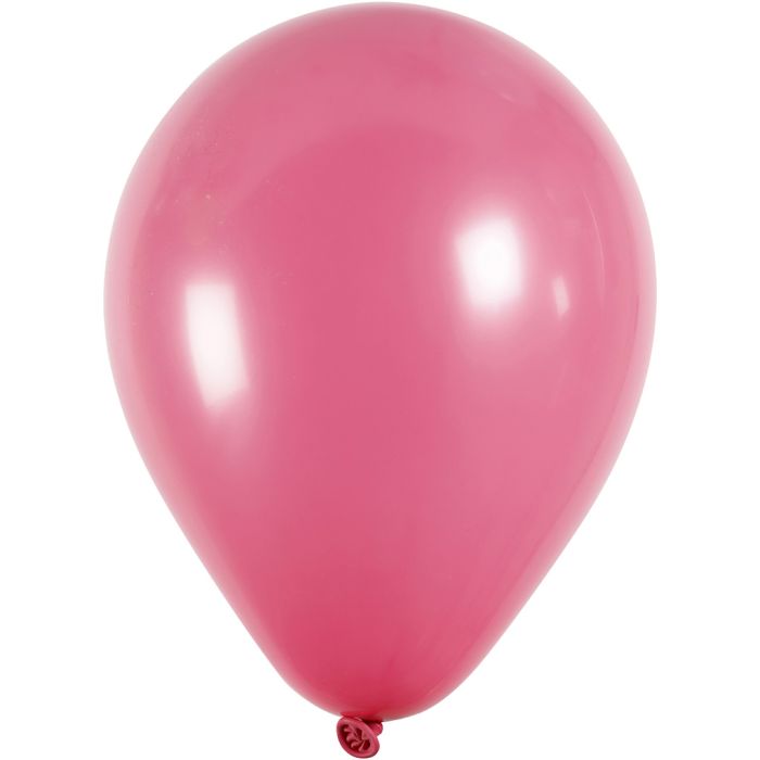Ilmapallot, halk. 23 cm, pyöreät, tummanpinkki, 10 kpl/ 1 pkt
