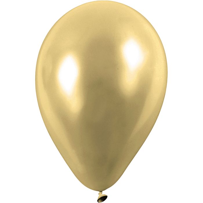 Ilmapallot, halk. 23 cm, pyöreät, kulta, 8 kpl/ 1 pkt