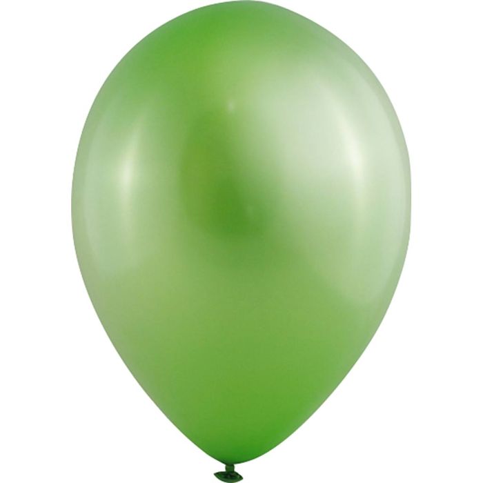 Ilmapallot, koko 23 cm, pyöreät, metallic vihreä, 8 kpl/ 1 pkt