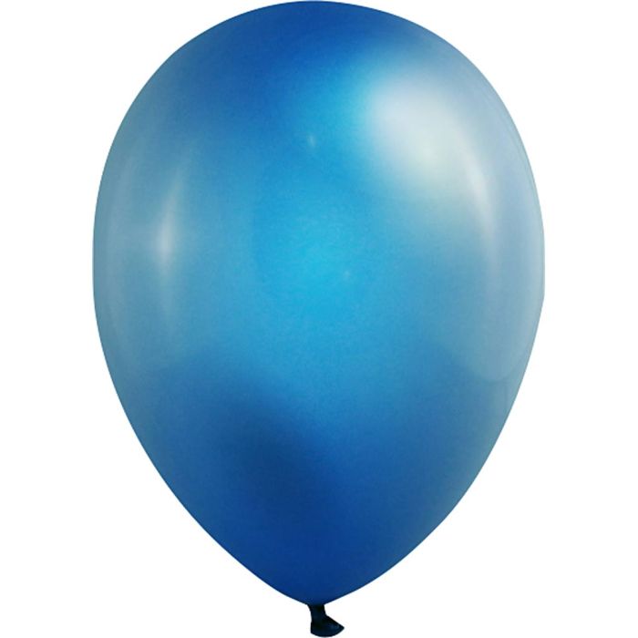 Ilmapallot, koko 23 cm, pyöreät, metallic sininen, 8 kpl/ 1 pkt