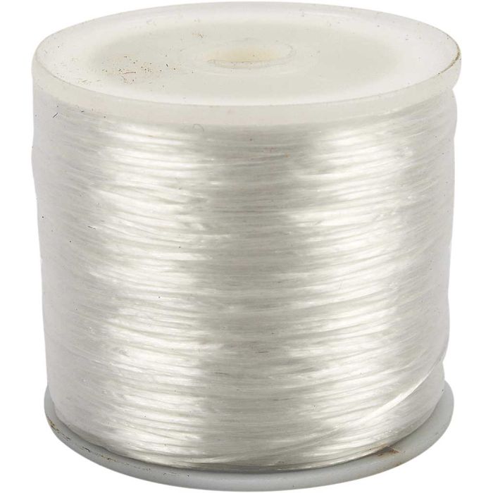 Elastinen korulanka, litteä, paksuus 1 mm, 100 m/ 1 rll