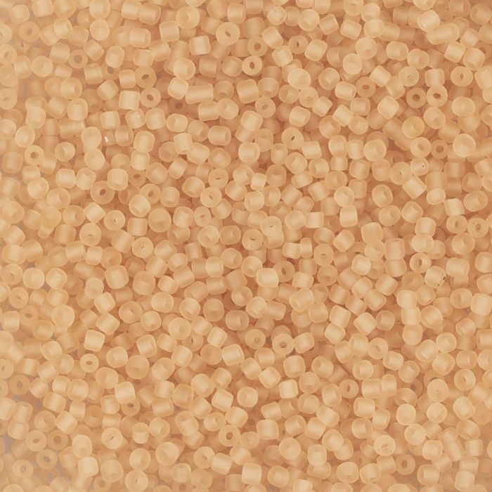 Rocaille-siemenhelmet, nro 15/0, halk. 1.7 mm, aukon koko 0,5-0,8 mm, peach ceter, 25 g/ 1 pkt
