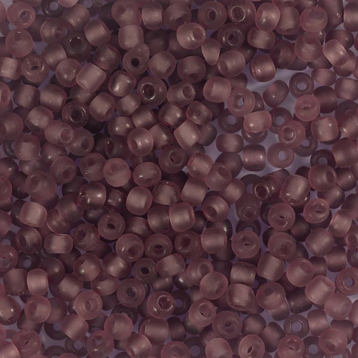 Rocaille-siemenhelmet, nro 8/0, halk. 3 mm, aukon koko 0,6-1,0 mm, matt frozen, vaaleanvioletti, 25 g/ 1 pkt