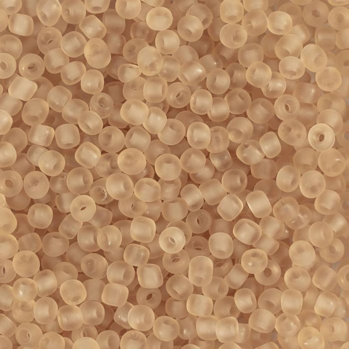 Rocaille-siemenhelmet, nro 8/0, halk. 3 mm, aukon koko 0,6-1,0 mm, peach ceter, 25 g/ 1 pkt