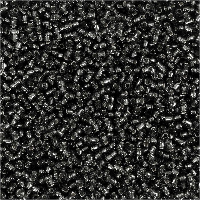 Rocaille-siemenhelmet, halk. 1,7 mm, koko 15/0, aukon koko 0,5-0,8 mm, harmaanvihreä, 25 g/ 1 pkt