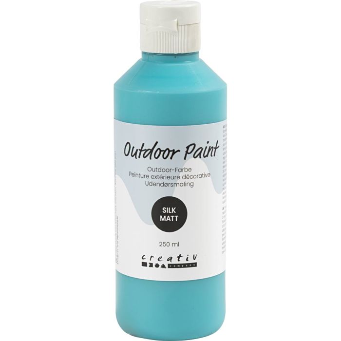 Ulkomaali, silkkimatta, peittävä, turquoise blue, 250 ml/ 1 pll