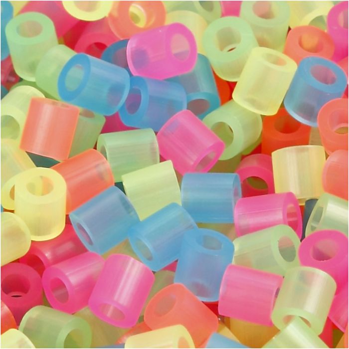 Nabbi- putkihelmet, koko 5x5 mm, aukon koko 2,5 mm, medium, neonvärit, 6000 kpl/ 1 pkt
