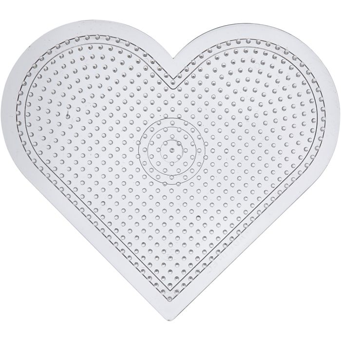 Putkihelmialustat, iso sydän, koko 15 cm, medium, läpinäkyvä, 1 kpl