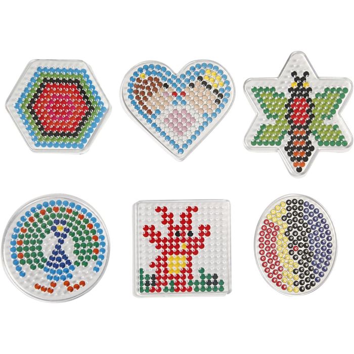 Putkihelmialusta, ovaali, sydän, kuusikulmio, pyöreä, neliö ja tähti, koko 7x7,5-10,5x9,5 cm, medium, 6 kpl/ 1 pkt