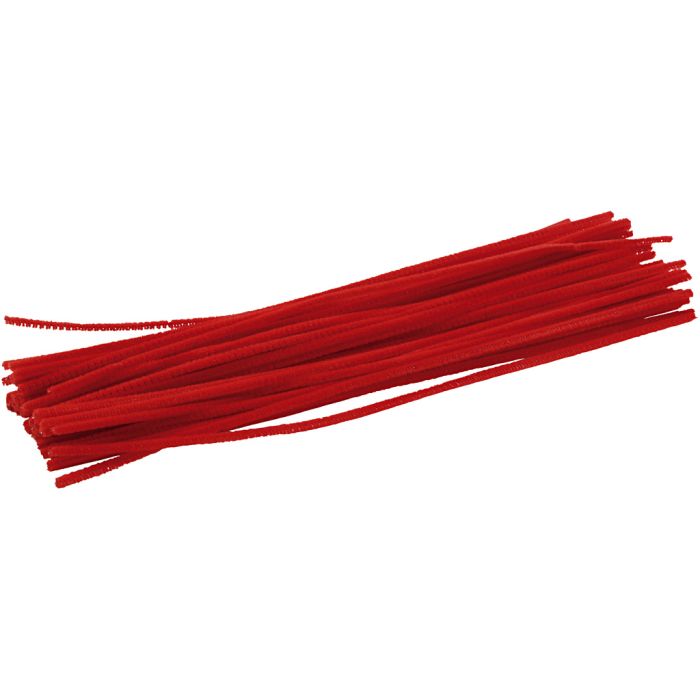 Askartelupunos, Pit. 30 cm, paksuus 4 mm, punainen, 50 kpl/ 1 pkt