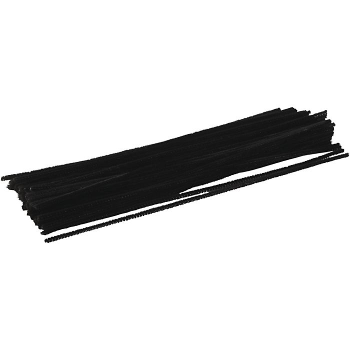 Askartelupunos, Pit. 30 cm, paksuus 4 mm, musta, 50 kpl/ 1 pkt