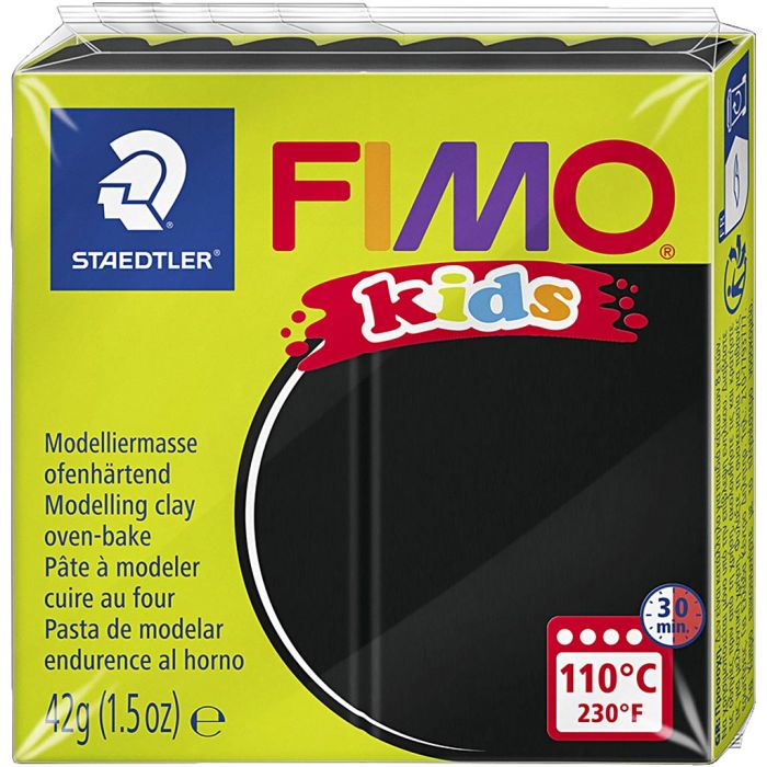FIMO® Kids Clay , musta, 42 g/ 1 pkt