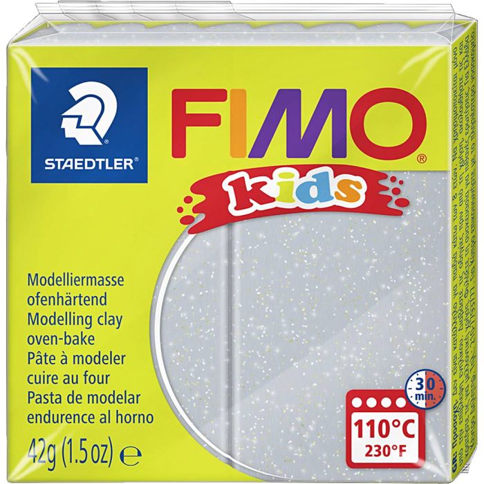 FIMO® Kids Clay , kimalle, hopea, 42 g/ 1 pkt