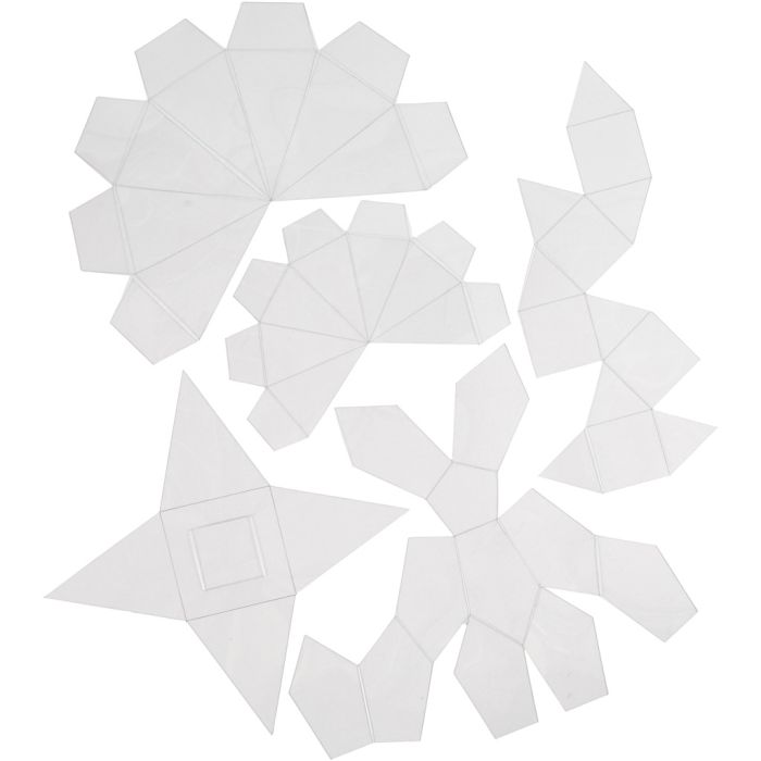 Muottiarkit, geometriset muodot, Kork. 6-13 cm, kuulto, 5 kpl/ 1 pkt