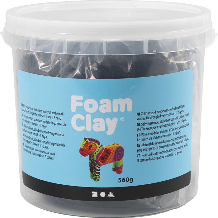 Foam Clay® Helmimassa, musta, 560 g/ 1 prk