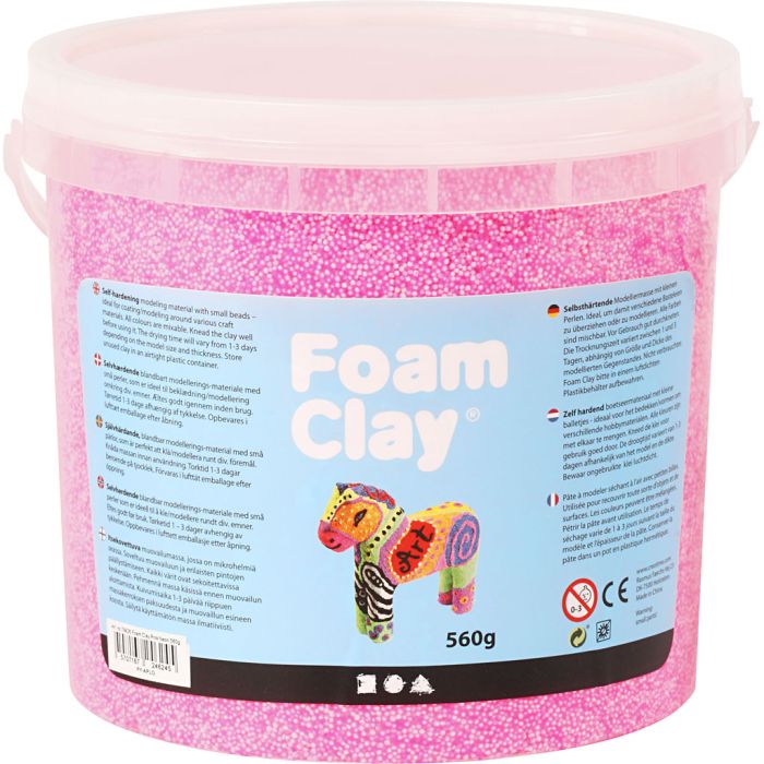 Foam Clay® Helmimassa, neonpinkki, 560 g/ 1 prk