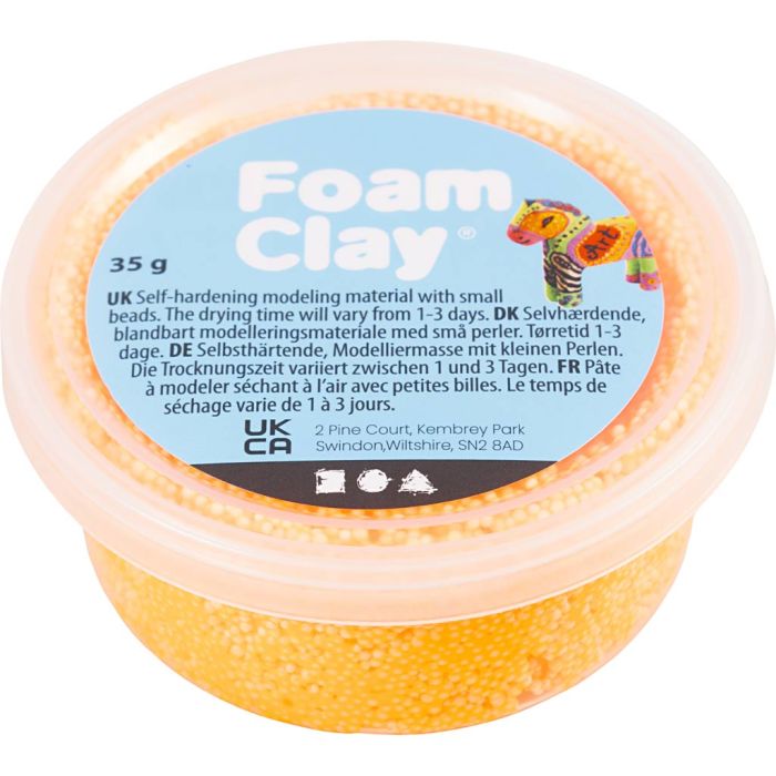 Foam Clay® Helmimassa, oranssi, 35 g/ 1 tb
