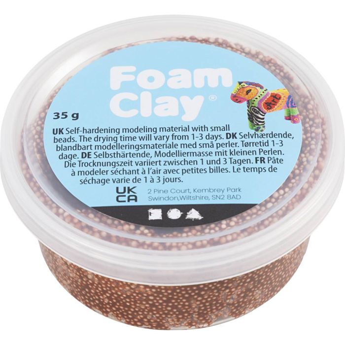 Foam Clay® Helmimassa, ruskea, 35 g/ 1 tb