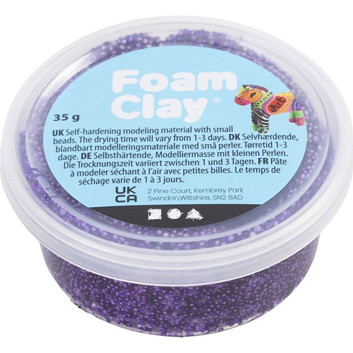 Foam Clay® Helmimassa, violetti, 35 g/ 1 tb