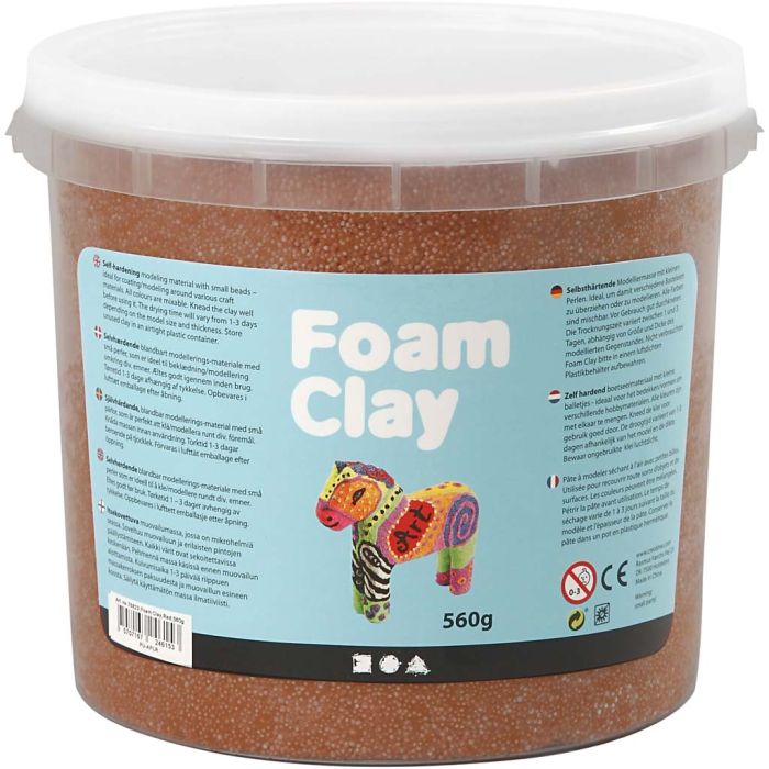Foam Clay® Helmimassa, ruskea, 560 g/ 1 prk