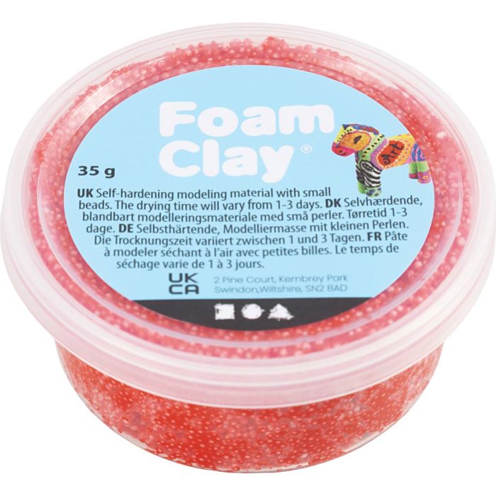 Foam Clay® Helmimassa, punainen, 35 g/ 1 tb