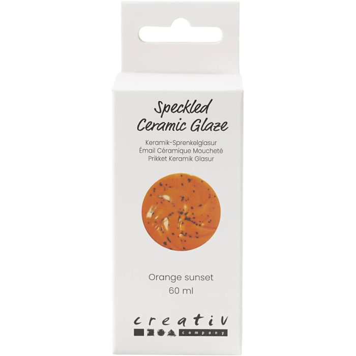 Pilkullinen Keraaminen Lasite, 999-1060 °C, peittävä, Orange Sunset, 60 ml/ 1 tb