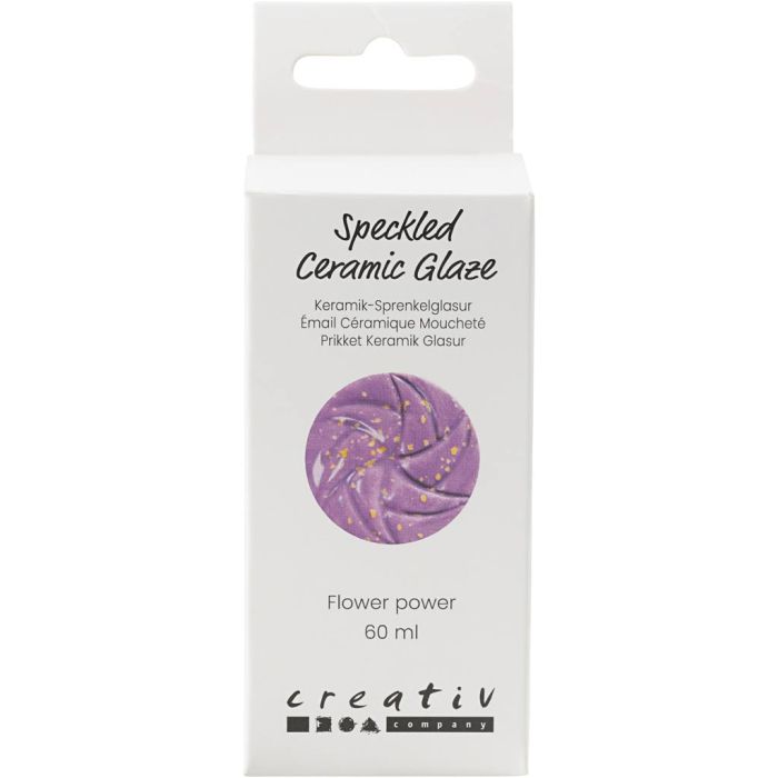 Pilkullinen Keraaminen Lasite, 999-1060 °C, peittävä, Flower Power, 60 ml/ 1 tb