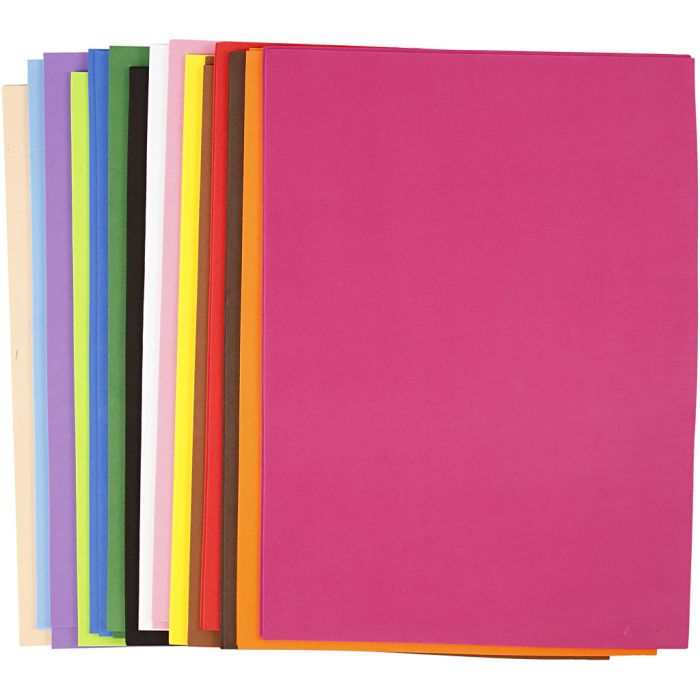 Softisarkki, A3, arkki 297x420 mm, paksuus 2 mm, värilajitelma, 30 laj/ 1 pkt