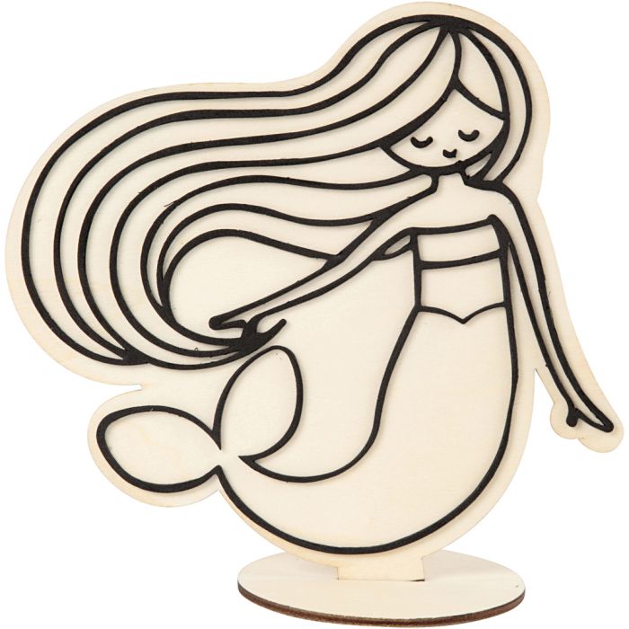 Koristehahmo, Merenneito, Kork. 18 cm, 1 kpl