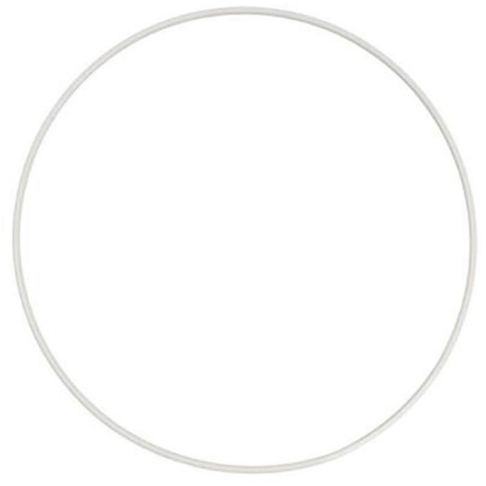 Metallirengas, halk. 12 cm, valkoinen, 1 kpl