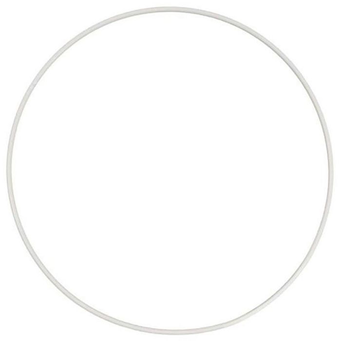 Metallirengas, halk. 25 cm, valkoinen, 1 kpl