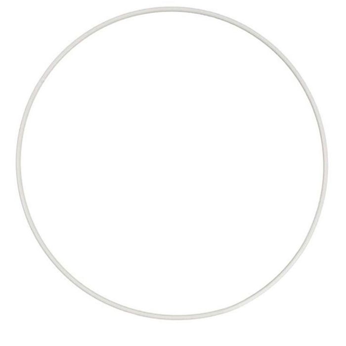 Metallirengas, halk. 35 cm, valkoinen, 1 kpl