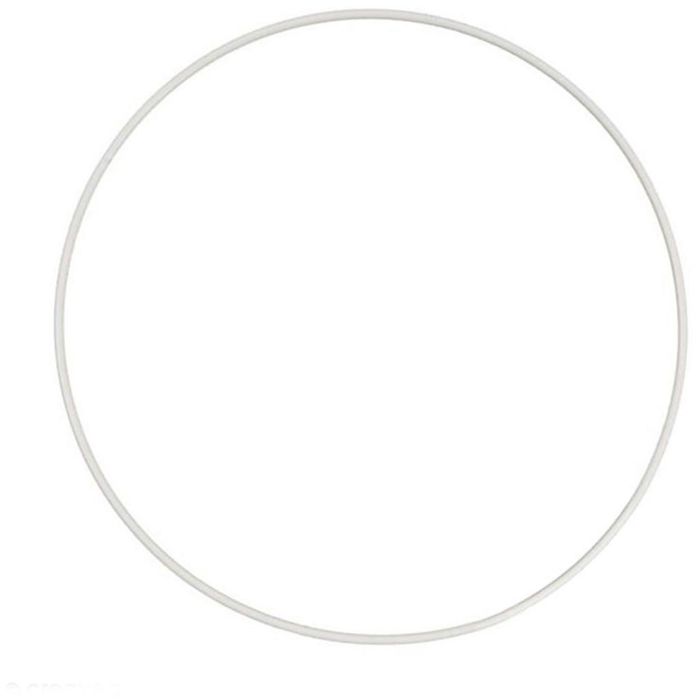 Metallirengas, halk. 40 cm, valkoinen, 1 kpl