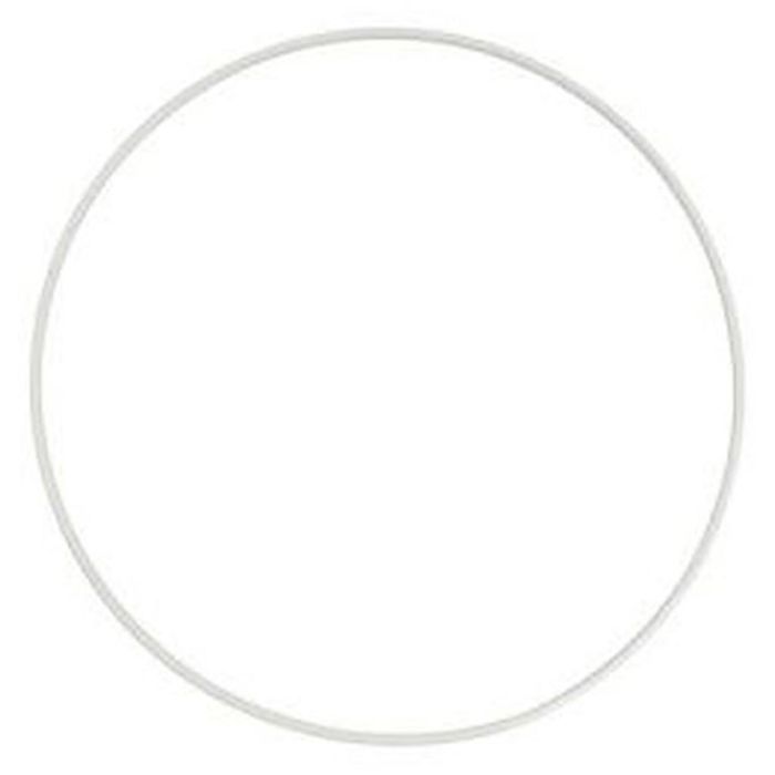 Metallirengas, halk. 8 cm, valkoinen, 1 kpl