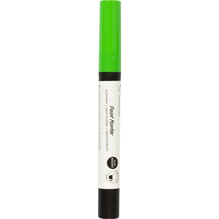 Maalitussi, paksuus 8 mm, fluo green, 1 kpl