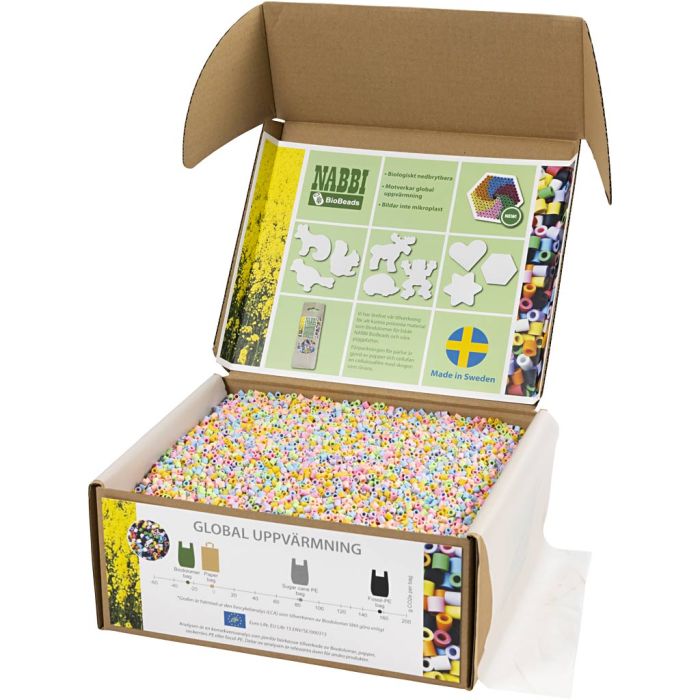 NABBI BIO-helmet, koko 5x5 cm, medium, pastellivärit, 55000 kpl/ 1 pkt
