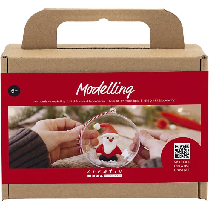 Askartelusetti Mini Muovailu, Joulupukki, punainen/valkoinen, 1 pkk/ 1 pkt