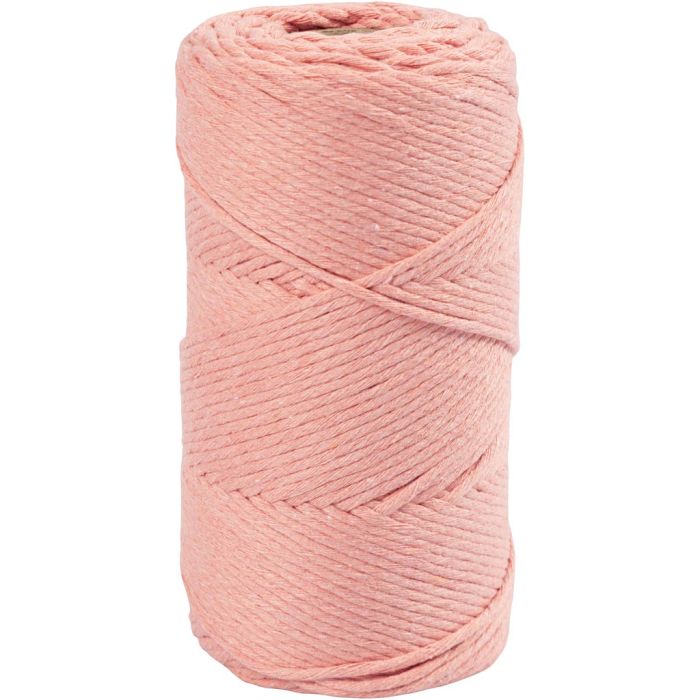 Makrameenyöri, Pit. 198 m, halk. 2 mm, rosa, 330 g/ 1 rll