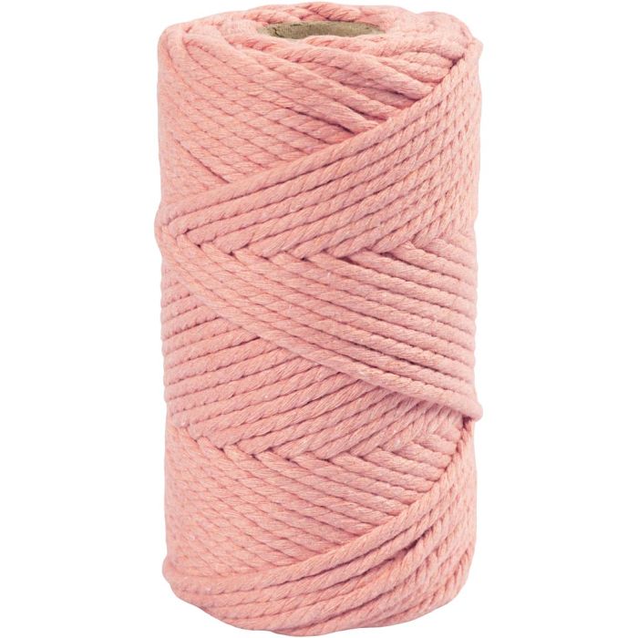 Makrameenyöri, Pit. 55 m, halk. 4 mm, rosa, 330 g/ 1 rll