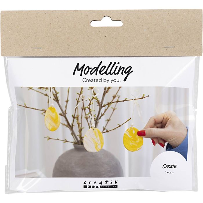 Askartelusetti Mini Muovailu, muna, vaaleankeltainen, pastellivärit, 1 pkk/ 1 pkt