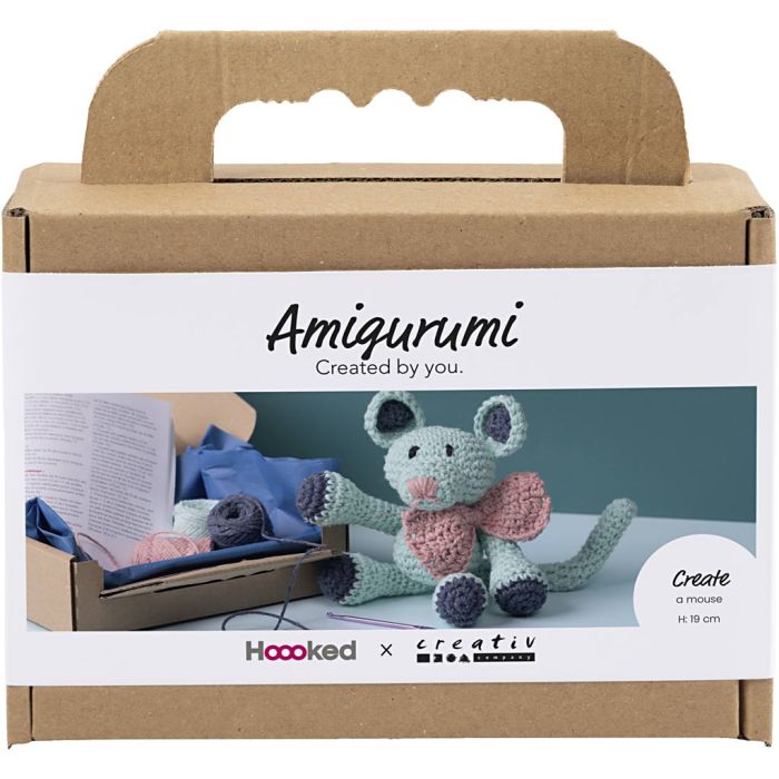 Askartelusetti Amigurumi , Hiiri, mint, 1 pkk/ 1 pkt