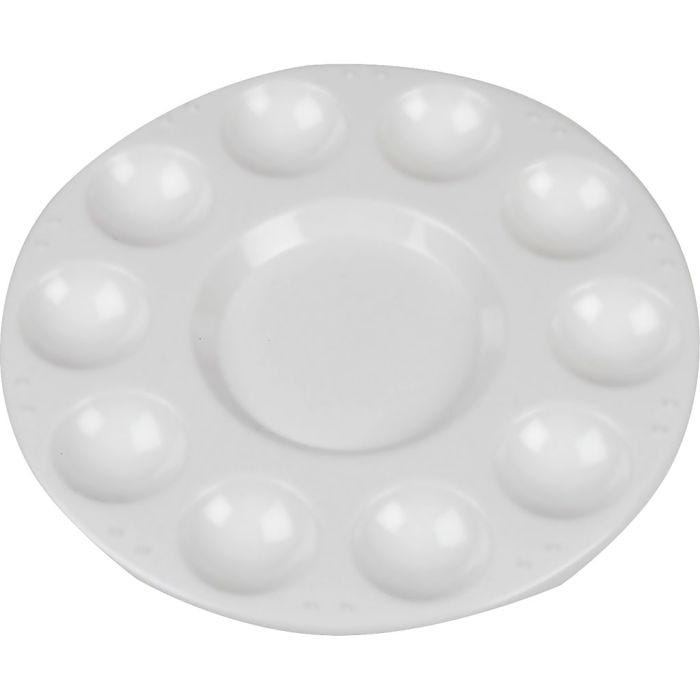 Paletti, Pyöreä muovipaletti, jossa 11 lokeroa, halk. 17 cm, valkoinen, 10 kpl/ 1 pkt