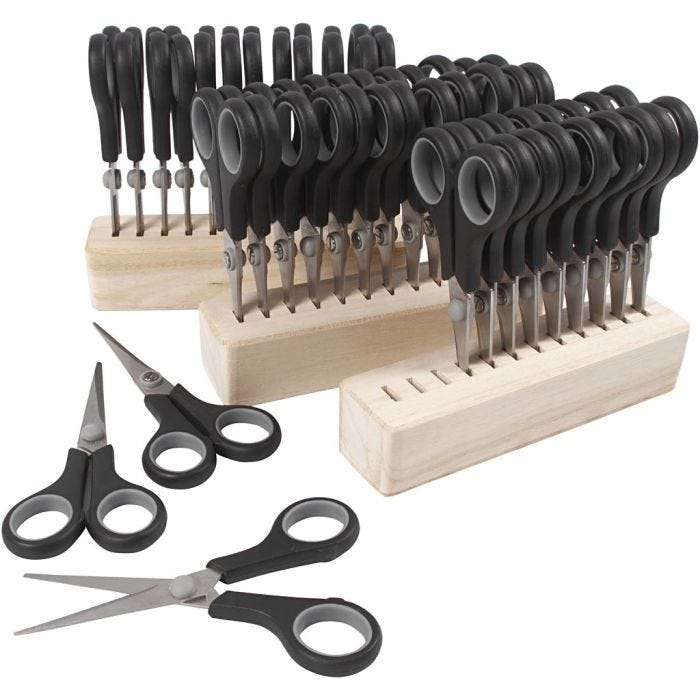 Lastensakset, Pit. 14 cm, oikeakätiset & vasenkätiset, musta, 1 set