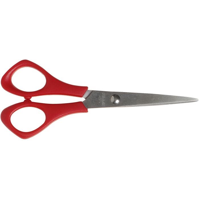 Koulusakset, Pit. 14 cm, teräväkärkiset, vasenkätiset, 1 kpl