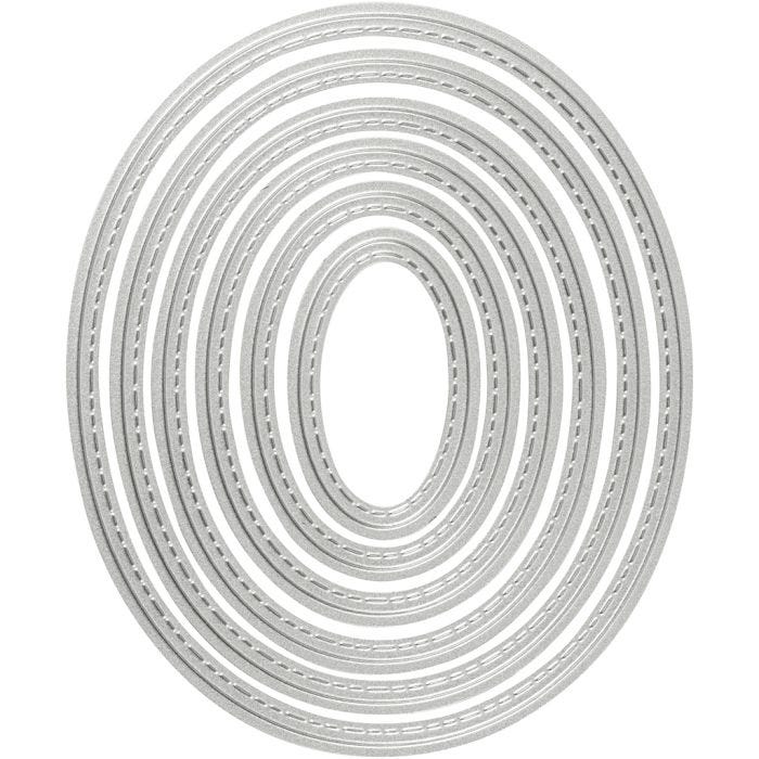 Kuvioterä, Ovaali, koko 5x3-12x10 cm, 1 kpl
