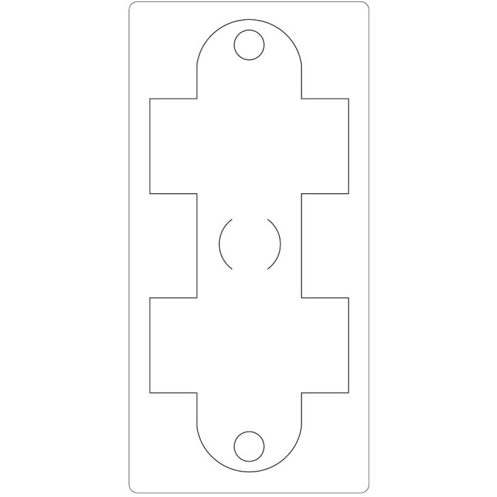 Paksu kuvioterä, Lahjarasia, koko 15,2x30,37 cm, paksuus 15 mm, 1 kpl