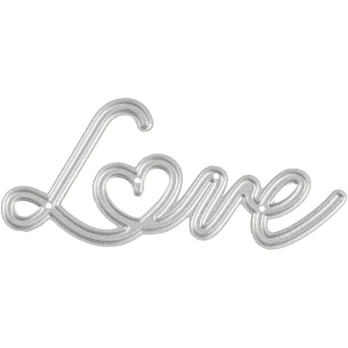 Kuvioterä, Love, koko 69x30,5 mm, 1 kpl
