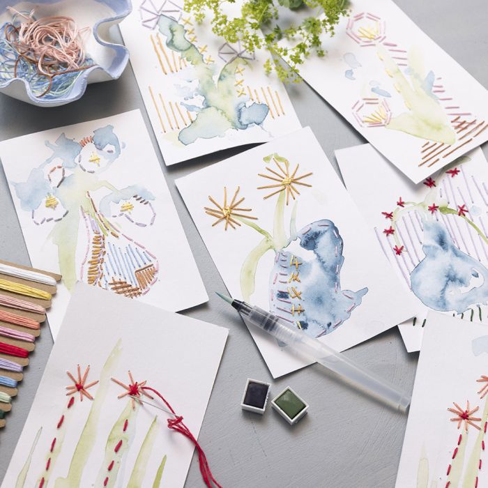 Vesivärit ja kirjailukuvat