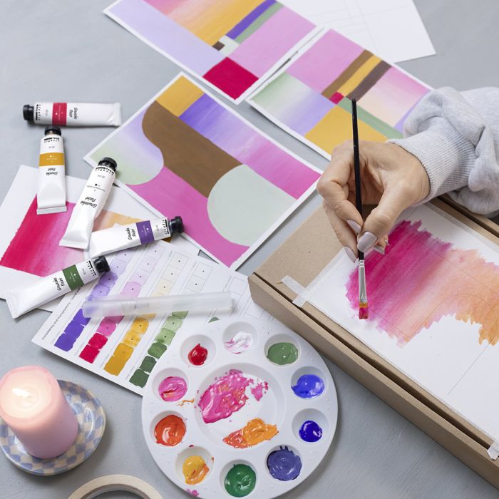 Graafiset kuvitukset guassimaalilla